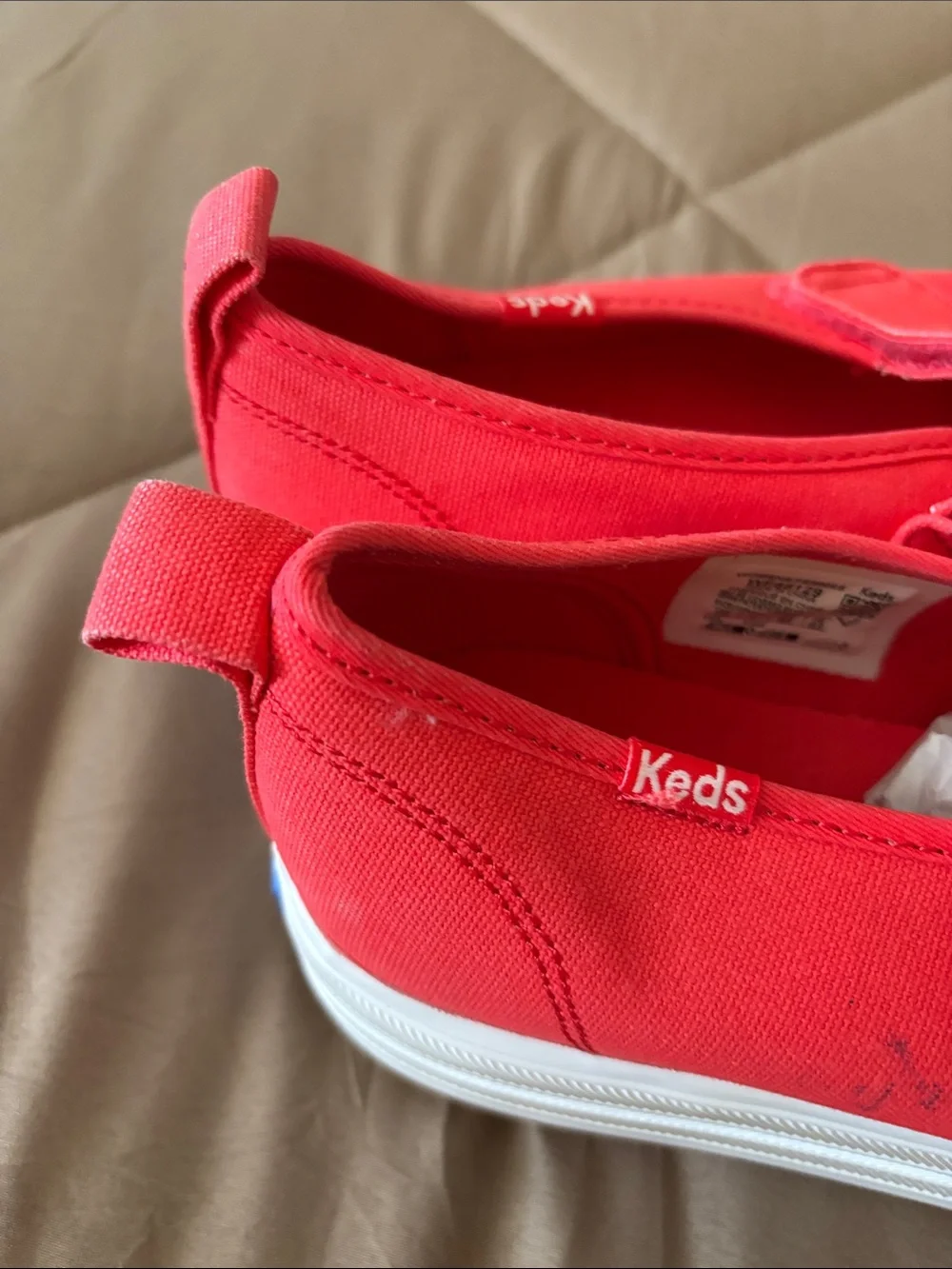 Keds Red Canvas Mary Jane platform Sneakers